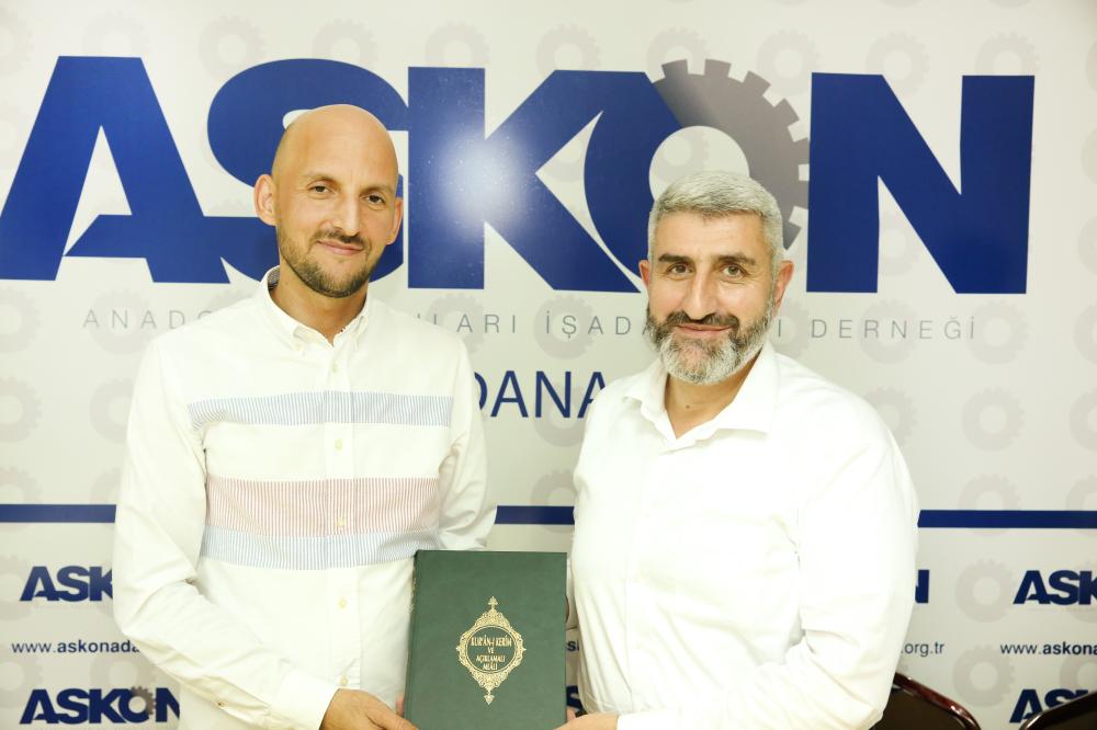 ASKON ADANA’DA YENİ BAŞKAN ABDULVAHAP BİLGE GÖREVE BAŞLADI